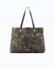 Pinko Tote Suede Camouflage Print Military Green Τσάντα Ώμου