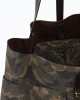 Pinko Tote Suede Camouflage Print Military Green Τσάντα Ώμου