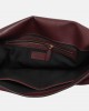 Pinko Love Satchel Big Suede Dark Red Τσάντα Ώμου