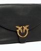 Pinko Love Satchel Big Leather Black Τσάντα Ώμου