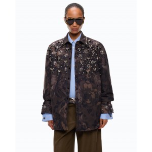 Pinko Barengo Overshirt Camouflage Multi Green Πουκάμισο/Τζάκετ
