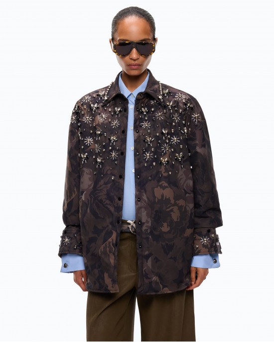 Pinko Barengo Overshirt Camouflage Multi Green Πουκάμισο/Τζάκετ