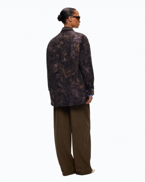 Pinko Barengo Overshirt Camouflage Multi Green Πουκάμισο/Τζάκετ