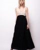 Pinko Maxi Bow Φόρεμα Μαύρο/Εκρού