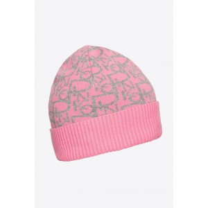 Pinko Frappato Cashmere Jacquard Σκούφος Rosa/Grigi