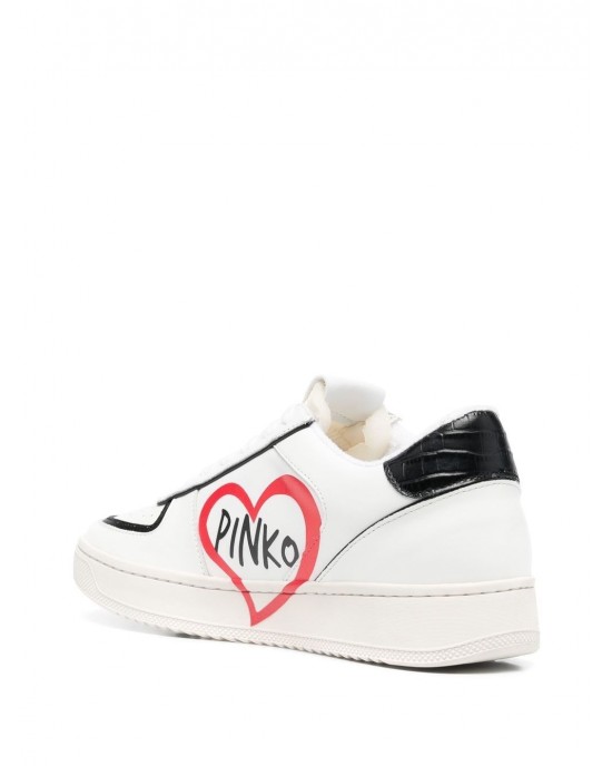 Pinko Rodano Basket Αθλητικά Παπούτσια Stampa Graffitti Bianco/Rose