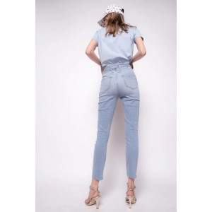 Pinko Skinny With Love Birds Belt Τζιν Παντελόνι Light Μπλε