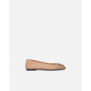 Pinko Max 11 Perforated Ballerinas With Love Birds Logo Blush Μπαλαρίνες