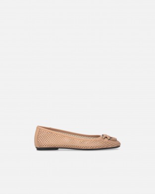 Pinko Max 11 Perforated Ballerinas With Love Birds Logo Blush Μπαλαρίνες