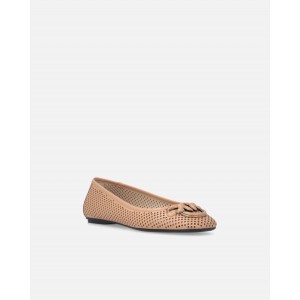 Pinko Max 11 Perforated Ballerinas Love Birds Logo Blush Μπαλαρίνες