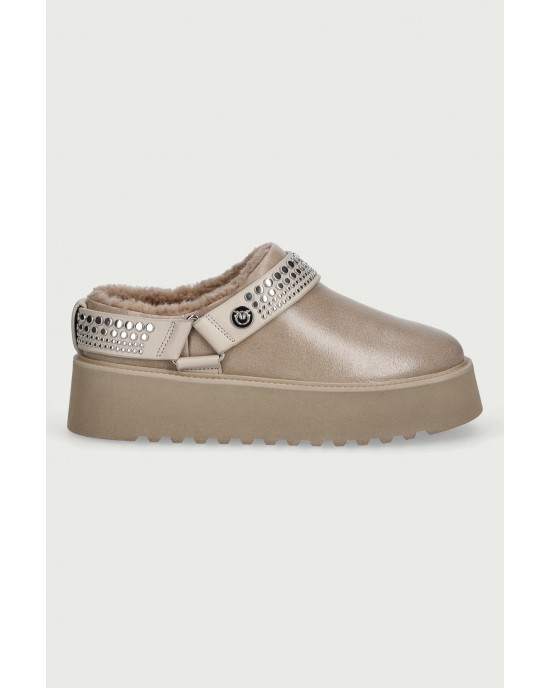 Pinko Martina 05 Ivory Calf Leather Ankle Μποτάκια