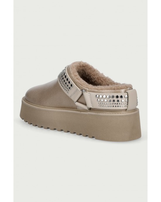 Pinko Martina 05 Ivory Calf Leather Ankle Μποτάκια