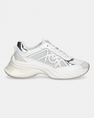 Pinko Ariel 33 Sneakers With Mix Of Inserts & Love Birds Logo White Παπούτσια