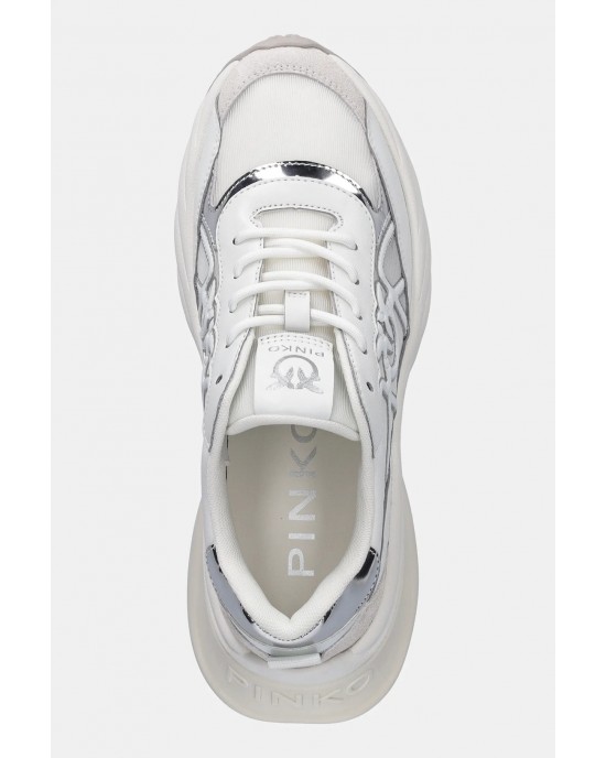Pinko Ariel 33 Sneakers With Mix Of Inserts & Love Birds Logo White Παπούτσια
