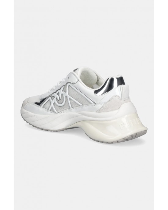 Pinko Ariel 33 Sneakers With Mix Of Inserts & Love Birds Logo White Παπούτσια