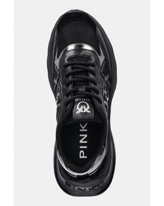 Pinko Ariel 33 Sneakers With Mix Of Inserts & Love Birds Logo Black Παπούτσια
