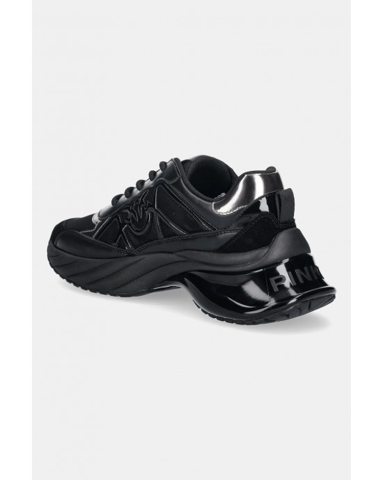 Pinko Ariel 33 Sneakers With Mix Of Inserts & Love Birds Logo Black Παπούτσια