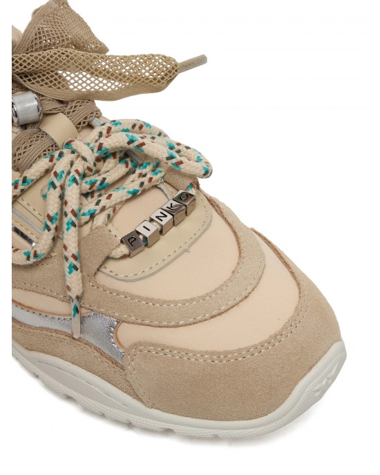 Pinko Yulia Corda Sneakers With Double Laces & Logo Details Παπούτσια