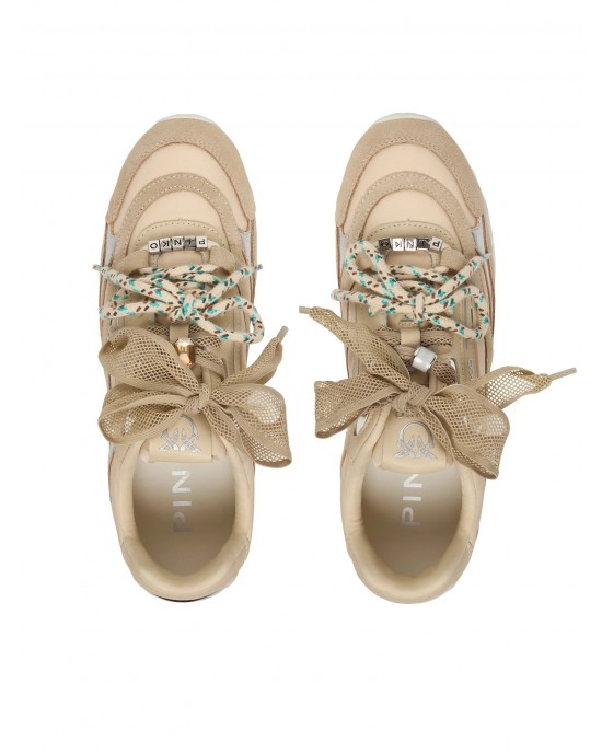 Pinko Yulia Corda Sneakers With Double Laces & Logo Details Παπούτσια