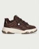 Pinko Athena 01 Cow Suede Fur Brown Αθλητικά Παπούτσια