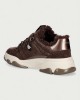 Pinko Athena 01 Cow Suede Fur Brown Αθλητικά Παπούτσια