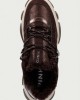 Pinko Athena 01 Cow Suede Fur Brown Αθλητικά Παπούτσια