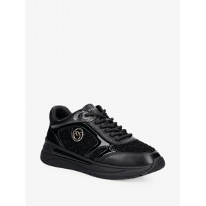 Pinko Nataly 02 Black Panelled Leather Αθλιτικά Παπούτσια