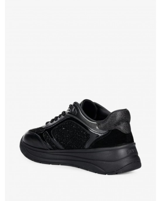 Pinko Nataly 02 Black Panelled Leather Αθλιτικά Παπούτσια