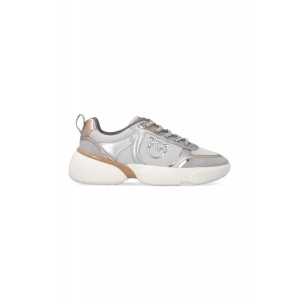 Pinko Alba 03 Cow Suede Silver Αθλητικά Παπούτσια