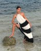 Pitusa Aegean Tiered Ecru Φόρεμα