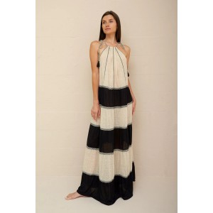 Pitusa Aegean Tiered Ecru Φόρεμα