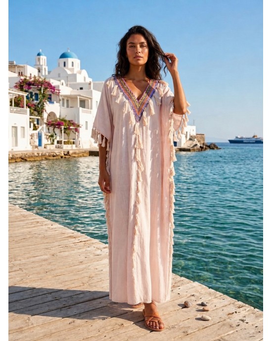 Pitusa Abaya Braided Fringe Φόρεμα/Καφτάνι