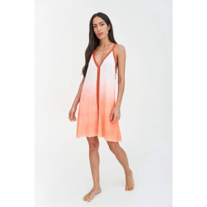 Pitusa Dip Dye Mini Sundress Φόρεμα Coral