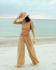 Pitusa Halter Top & Wide Leg Παντελόνι Nude