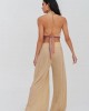 Pitusa Halter Top & Wide Leg Παντελόνι Nude