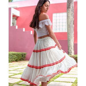Pitusa Inca Boho White Φούστα Pitusa Inca Boho White Φούστα