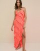 Pitusa Mermaid Asymetric Ruffle Watermelon Φόρεμα