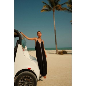 Pitusa Monochromatic Pima Sundress Black Φόρεμα