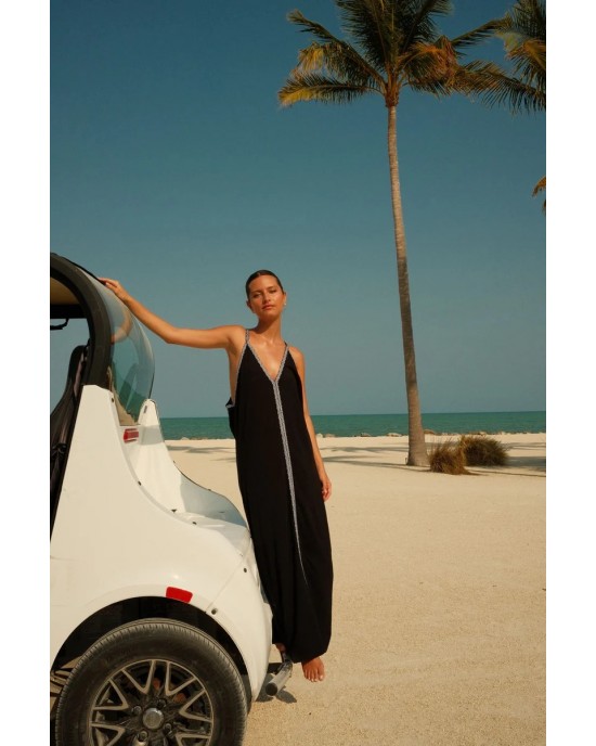 Pitusa Monochromatic Pima Sundress Black Φόρεμα