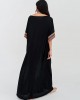 Pitusa Mesh Sleeve Maxi Black Φόρεμα
