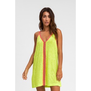 Pitusa Mini Sundress Φόρεμα Lemon Pitusa Mini Sundress Φόρεμα Lemon