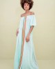 Pitusa Off The Shoulder Beach Kaftan Φόρεμα Aqua