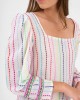 Pitusa 80's Puff Sleeve Mini Φόρεμα Multicolor Stripes