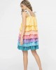 Pitusa Pinata Tiered Pastel Rainbow Mini Φόρεμα