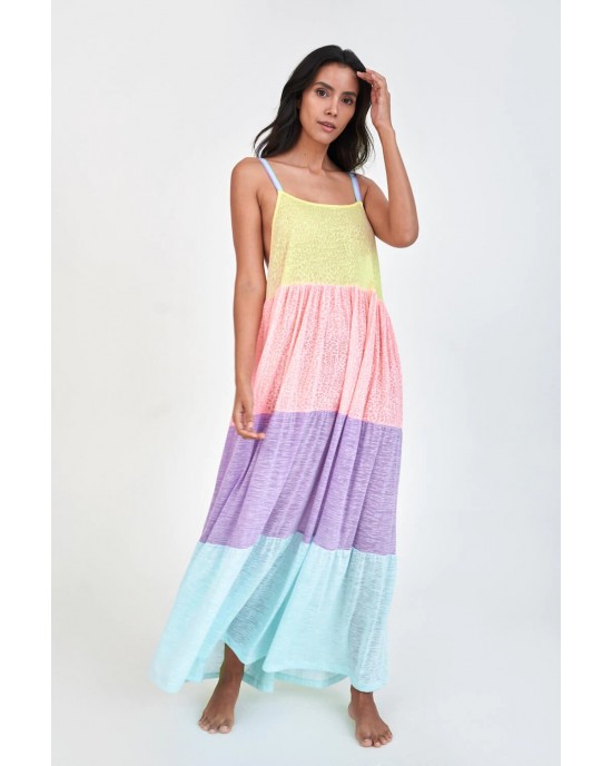 Pitusa Rainbow Maxi Φόρεμα Pastels