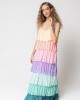 Pitusa Rainbow Tiered Pastel Rainbow Φόρεμα Πολύχρωμο