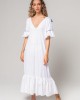Pitusa V-Back Tassel Φόρεμα Λευκό