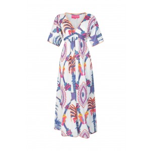 Place Du Soleil Tropical Print Maxi Φόρεμα
