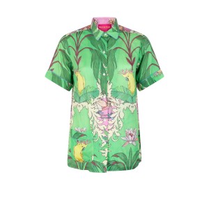 Place Du Soleil Green Birds Πουκάμισο & Παντελόνι