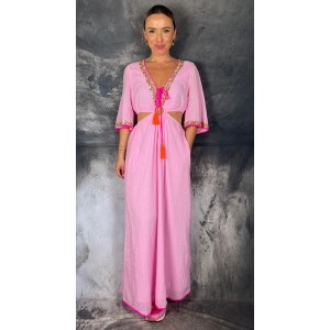 Place Du Soleil Cut-Out Pink Long Φόρεμα Place Du Soleil Cut-Out Pink Long Φόρεμα